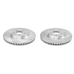Power Stop JBR1934XPR Evolution Performance Vented 1-Piece Drilled And Slotted Front Brake Rotors for 2021-2025 Hyundai Sonata N Line product image