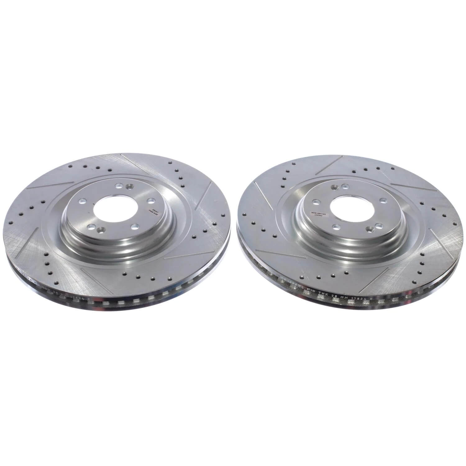 Power Stop JBR1936XPR Evolution Performance Vented 1-Piece Drilled And Slotted Front Brake Rotors for 2022-2023 Hyundai Elantra Base product image