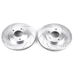 Power Stop JBR966XPR Evolution Performance Drilled And Slotted Brake Rotor - Pair (Front) for 2000-2012 Chrysler Sebring product image