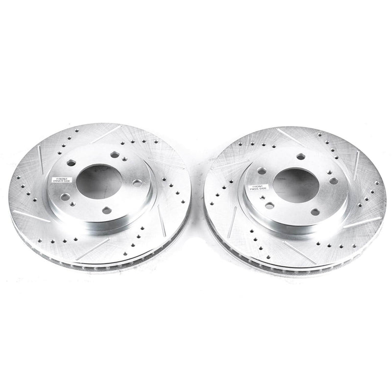 Power Stop JBR966XPR Evolution Performance Drilled And Slotted Brake Rotor - Pair (Front) for 2000-2012 Chrysler Sebring product image