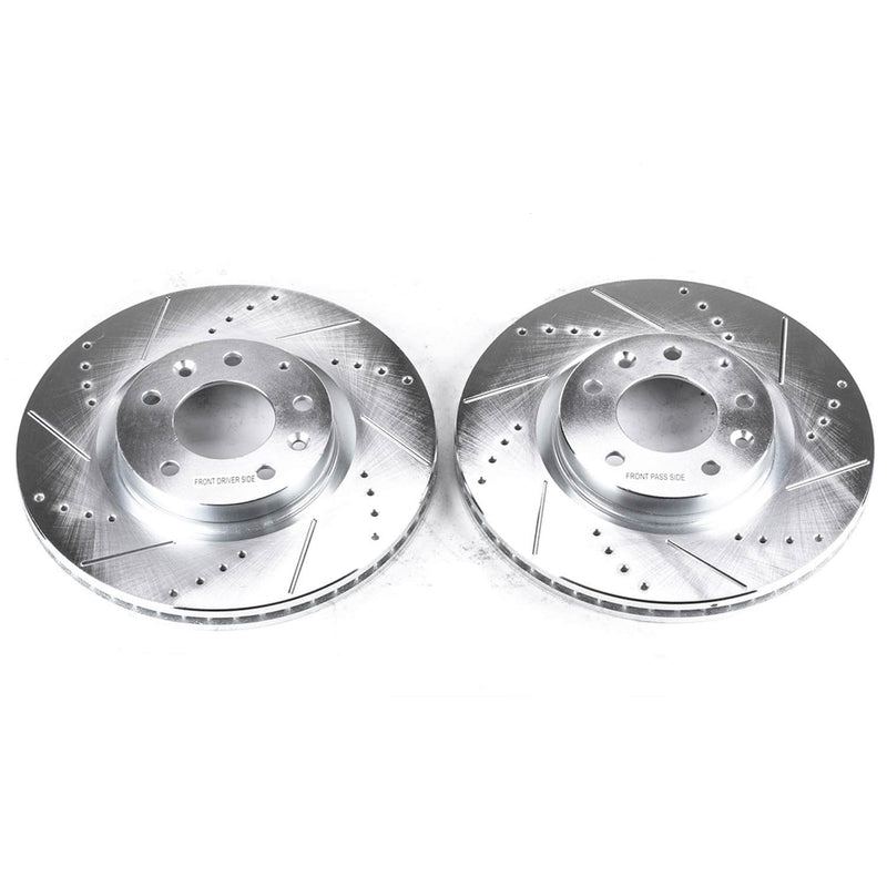 Power Stop JBR967XPR Evolution Performance Drilled And Slotted Brake Rotor - Pair (Front) for 2004-2008 Mazda RX-8 product image