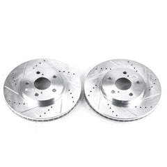 Power Stop JBR972XPR Evolution Performance Drilled And Slotted Brake Rotor - Plain Hat - Pair (Front) for 2002-2015 Lexus IS250 product image