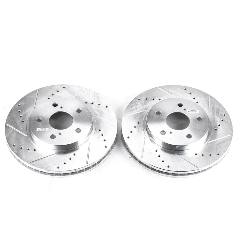 Power Stop JBR972XPR Evolution Performance Drilled And Slotted Brake Rotor - Plain Hat - Pair (Front) for 2002-2015 Lexus IS250 product image