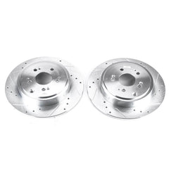 Power Stop JBR985XPR Evolution Performance Drilled And Slotted Brake Rotor - Pair (Rear) for 2006-2014 Honda Ridgeline Rt Rtl Rts product image