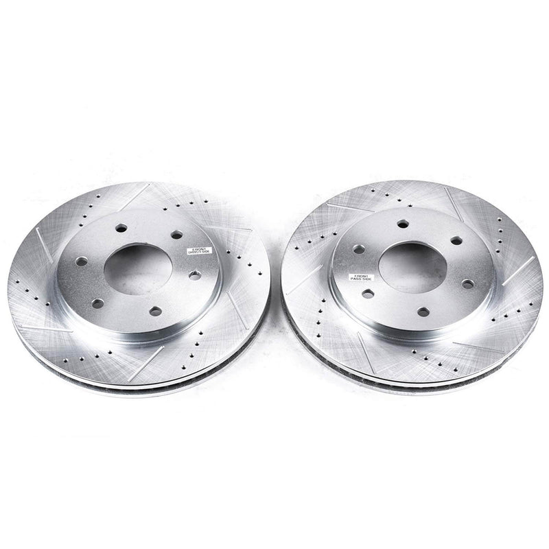 Power Stop JBR993XPR Evolution Performance Drilled And Slotted Brake Rotor - Pair (Front) for 2004-2005 INFINITI QX56 product image