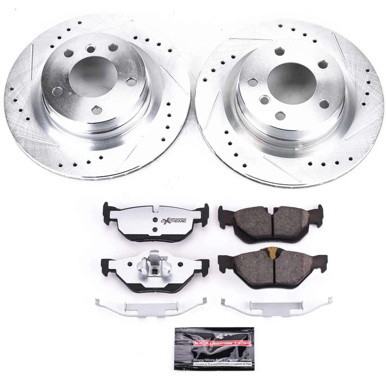 Power Stop K044-26 Z26 Street Warrior 1-Click Rear Brake Kit for 2006-2010 BMW 325I product image