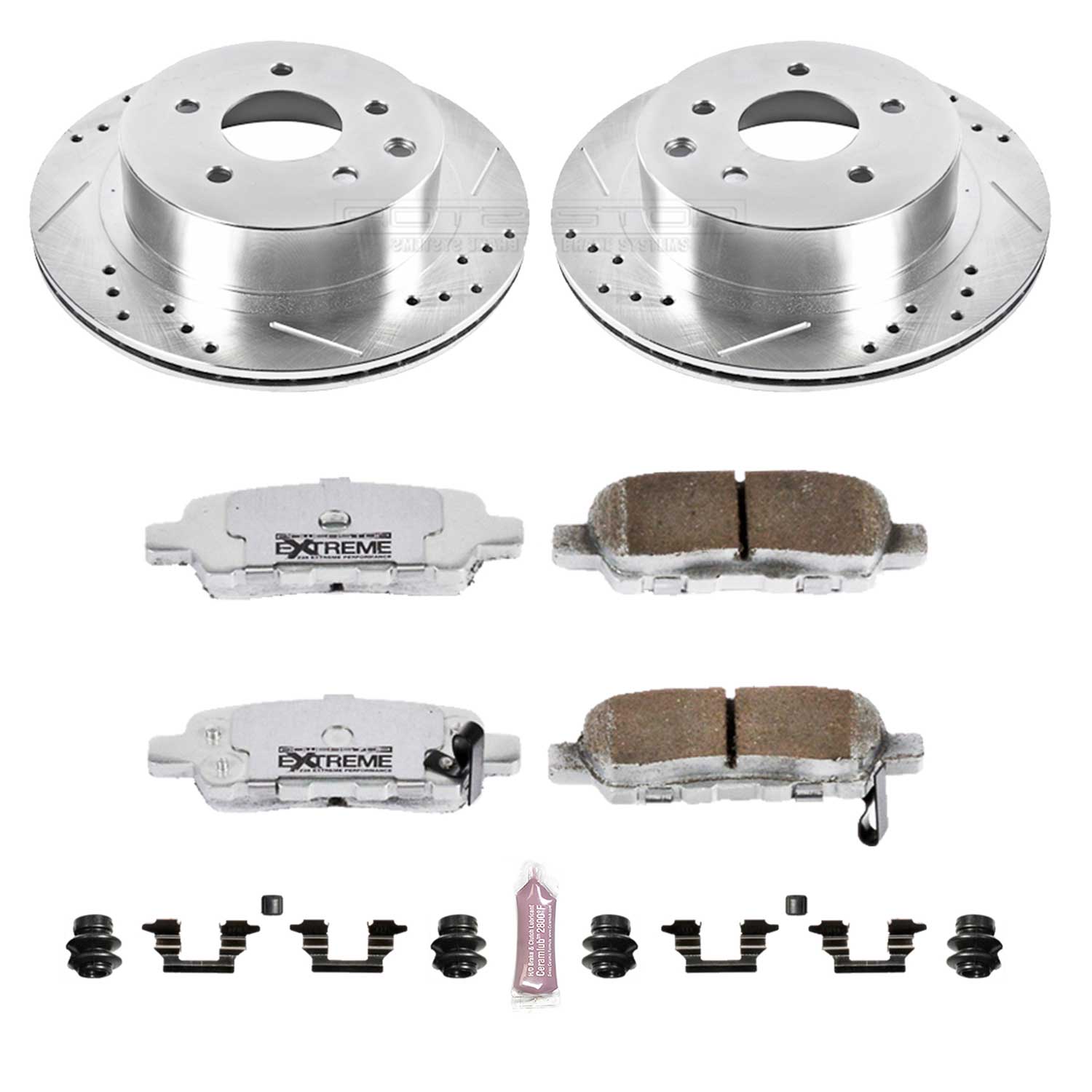 Power Stop K103-26 Z26 Extreme Street Warrior 1-Click Brake Kit (Rear) for 2003-2005 INFINITI G35 product image