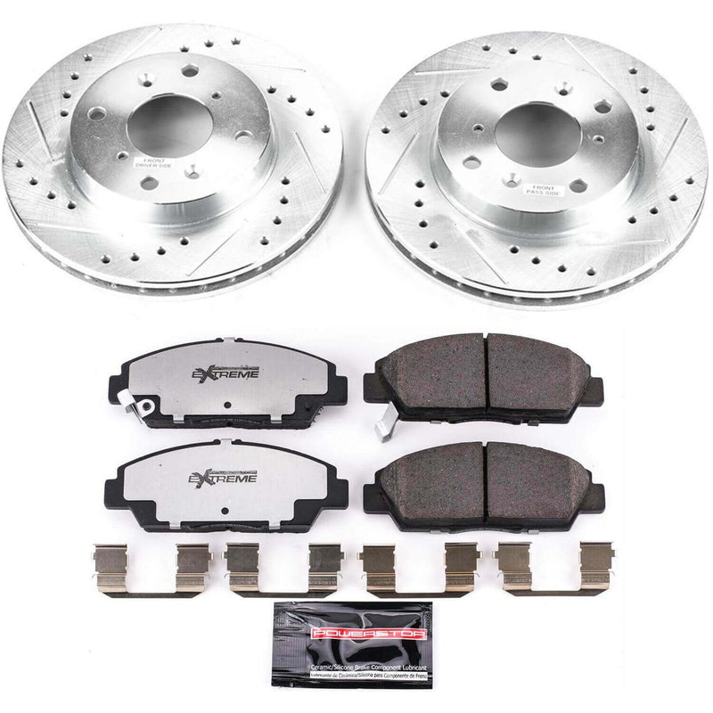 Power Stop K1033-26 Z26 Street Warrior 1-Click Front Brake Kit for 1992 Honda Prelude product image