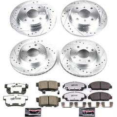 Power Stop K1034-26 Z26 Street Warrior 1-Click Front And Rear Brake Kit for 1992 Honda Prelude product image
