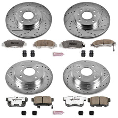 Power Stop K1038-26 Z26 Extreme Street Warrior 1-Click Brake Kit (Front And Rear) for 1993-1996 Honda Prelude Vtec product image