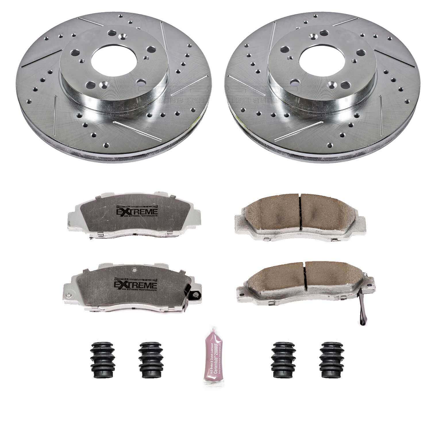 Power Stop K1041-26 Z26 Extreme Street Warrior 1-Click Brake Kit (Front) for 1998-2002 Honda Accord product image