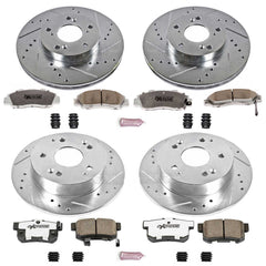 Power Stop K1042-26 Z26 Extreme Street Warrior 1-Click Brake Kit (Front And Rear) for 1998-2002 Honda Accord product image