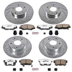 Power Stop K1047-26 Z26 Extreme Street Warrior 1-Click Brake Kit (Front And Rear) for 2003-2007 Honda Accord Coupe (2 Door) product image