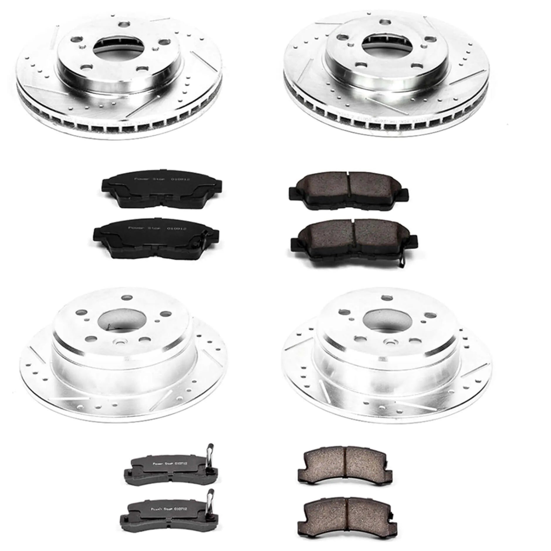 Power Stop K1053 - Z23 Evolution Sport Performance 1-Click Brake Kit With Hardware (Front And Rear)