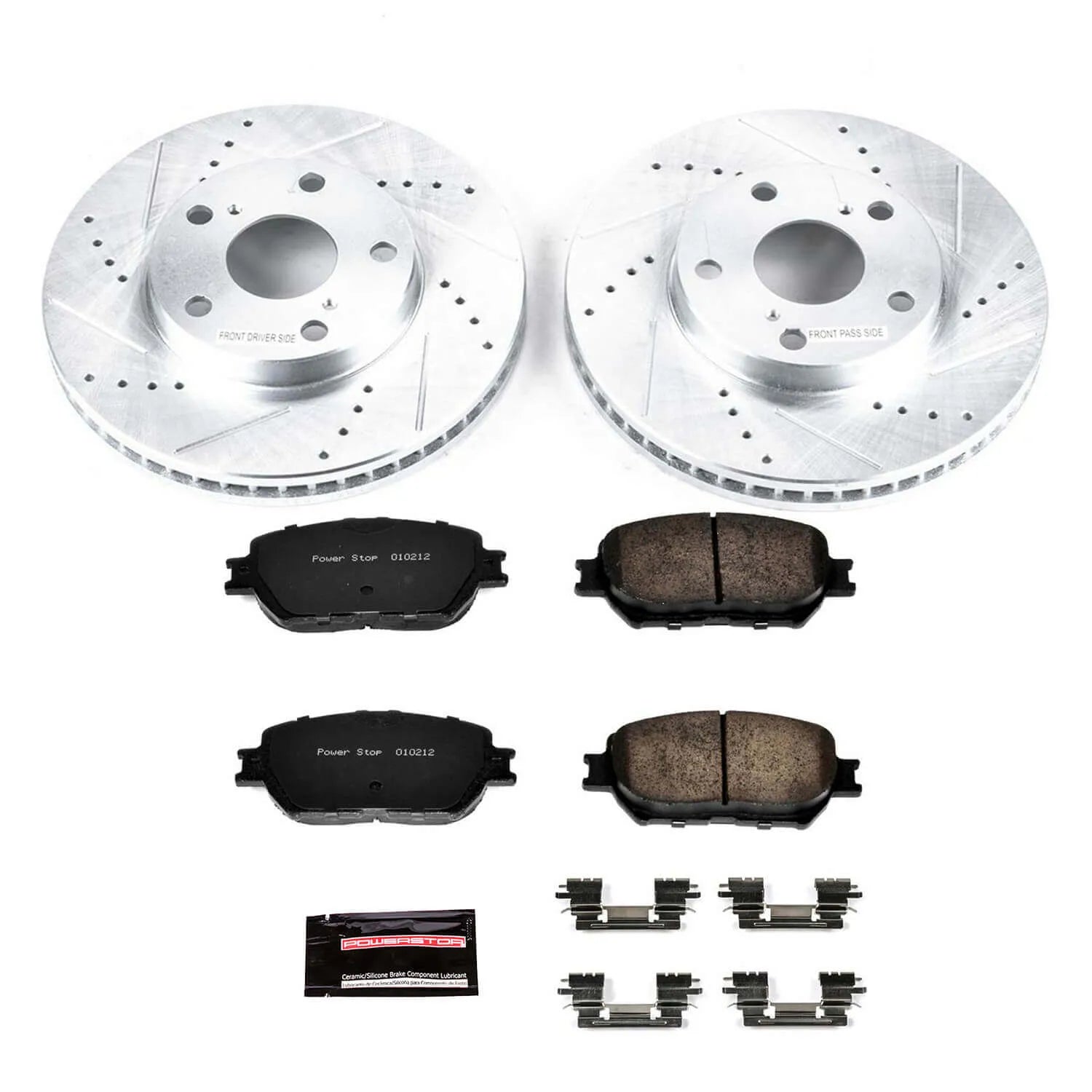 Power Stop K1064 - Z23 Evolution Sport Performance 1-Click Brake Kit With Hardware (Front)