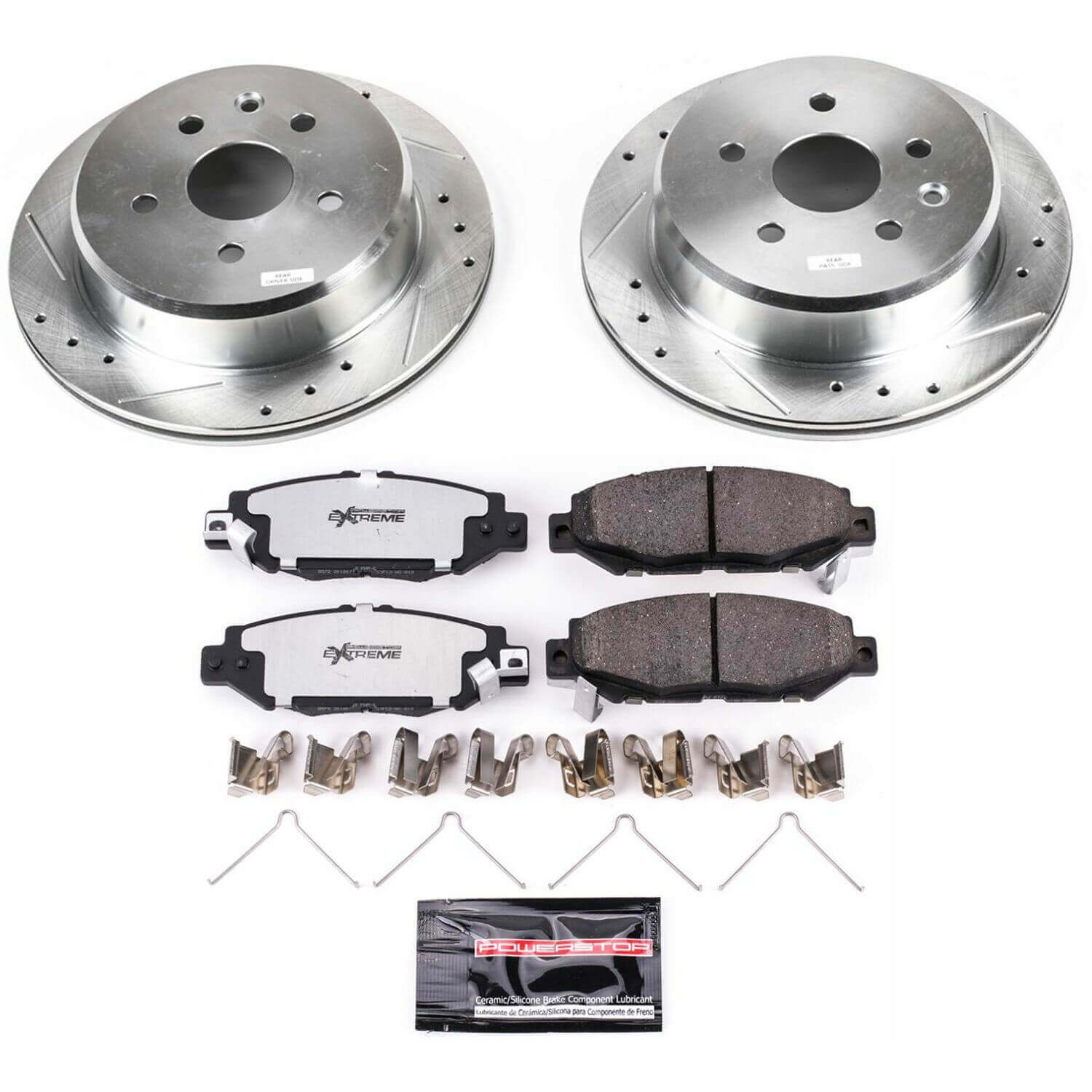 Power Stop K1072-26 Z26 Street Warrior 1-Click Rear Brake Kit for 1992-1998 Lexus SC300 product image