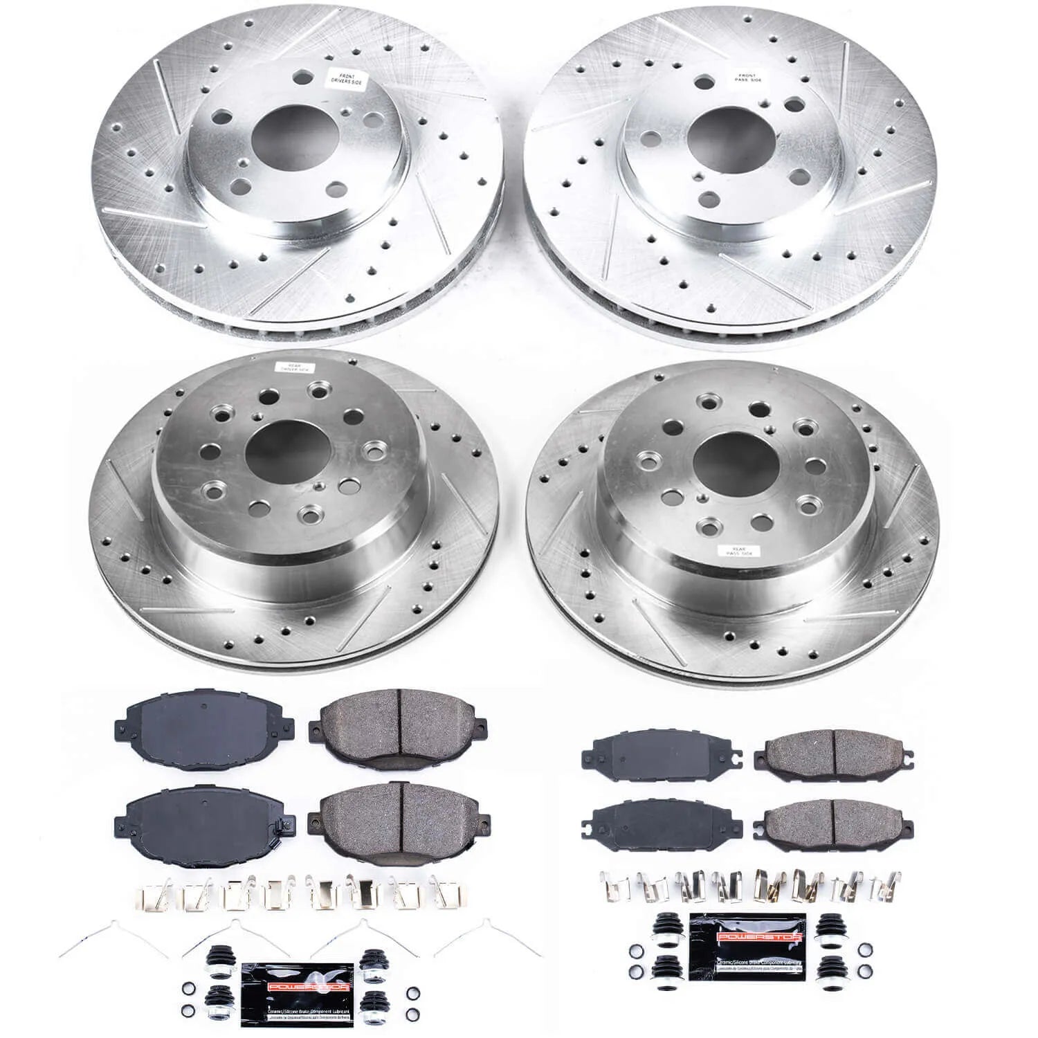 Power Stop K1074 - Z23 Evolution Sport Front And Rear Brake Kit