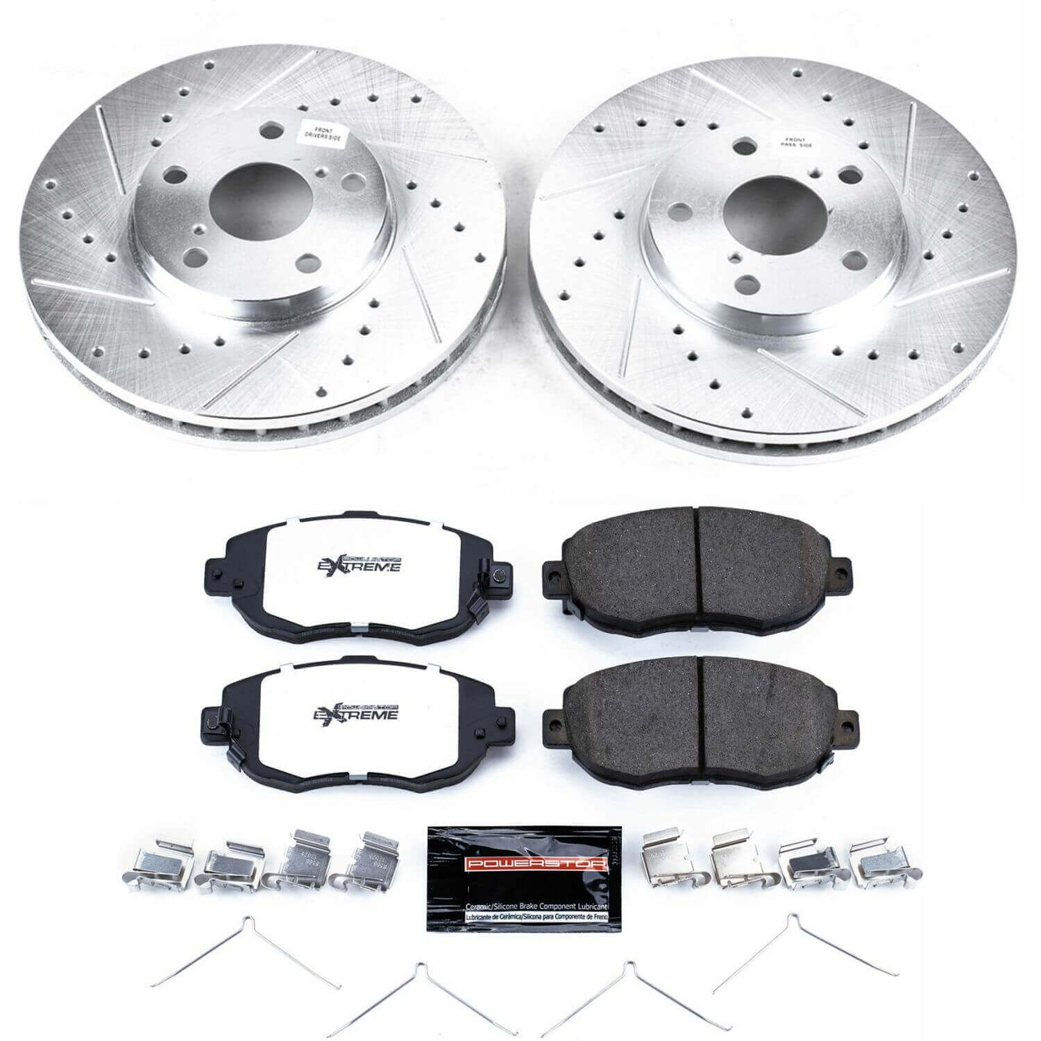Power Stop K1077-26 Z26 Street Warrior 1-Click Front Brake Kit for 1993-2010 Lexus GS300 product image