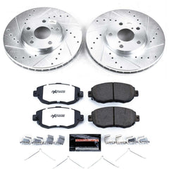 Power Stop K1077-26 Z26 Street Warrior 1-Click Front Brake Kit for 1993-2010 Lexus GS300 product image