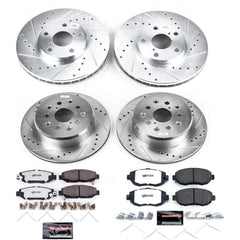 Power Stop K1078-26 Z26 Street Warrior 1-Click Front And Rear Brake Kit for 1993-1997 Lexus GS300 product image