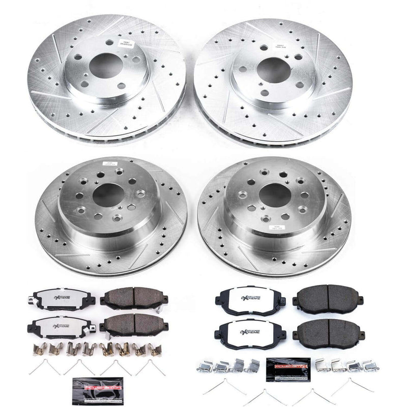 Power Stop K1078-26 Z26 Street Warrior 1-Click Front And Rear Brake Kit for 1993-1997 Lexus GS300 product image