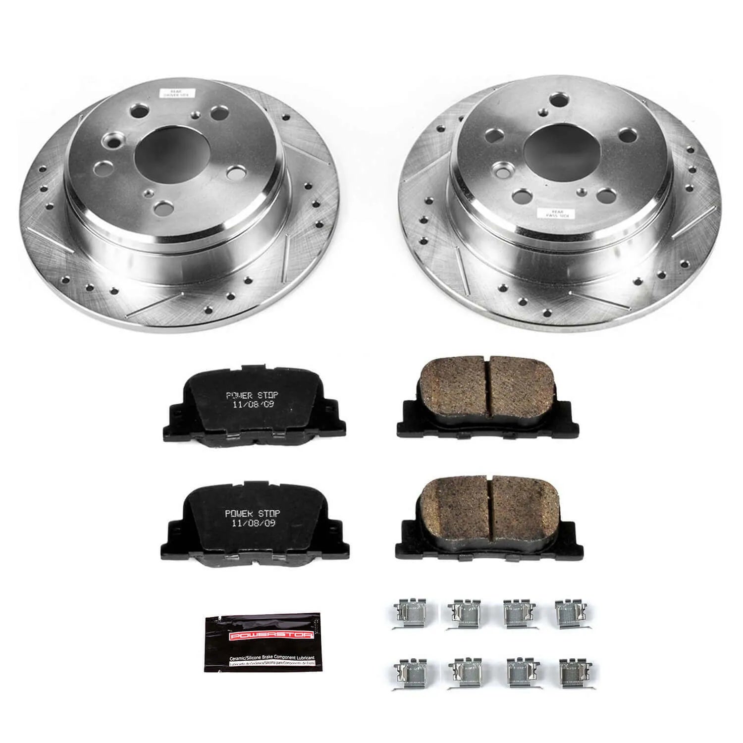 Power Stop K1084 - Z23 Evolution Sport Performance 1-Click Brake Kit With Hardware (Rear)