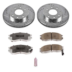 Power Stop K1090-26 Z26 Extreme Street Warrior 1-Click Brake Kit (Front) for 1993-1995 Eagle Summit Station Wagon product image