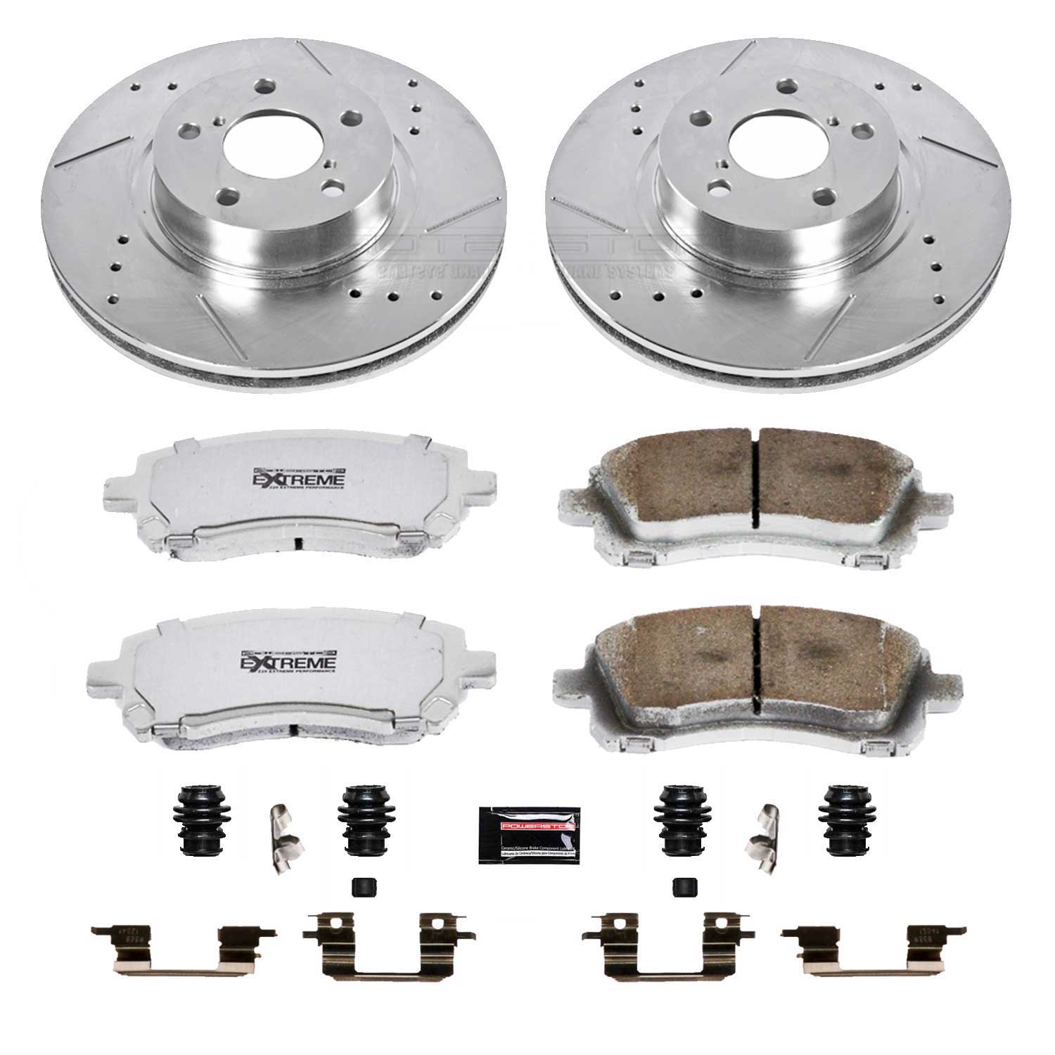 Power Stop K1120-26 Z26 Extreme Street Warrior 1-Click Brake Kit (Front) for 1997-2002 Subaru Forester product image