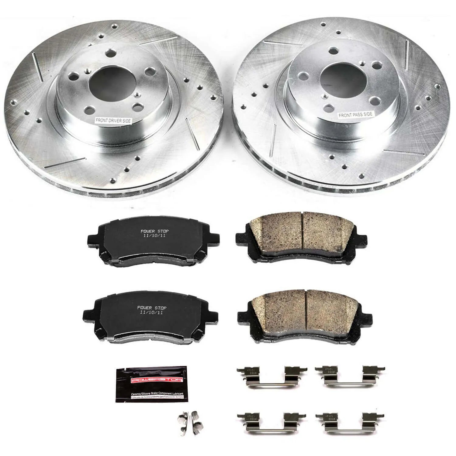 Power Stop K1120 - Z23 Evolution Sport Performance 1-Click Brake Kit With Hardware (Front)