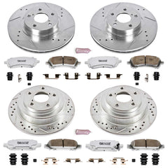 Power Stop K1122-26 Z26 Extreme Street Warrior 1-Click Brake Kit (Front And Rear) for 1998-2002 Subaru Forester - product image