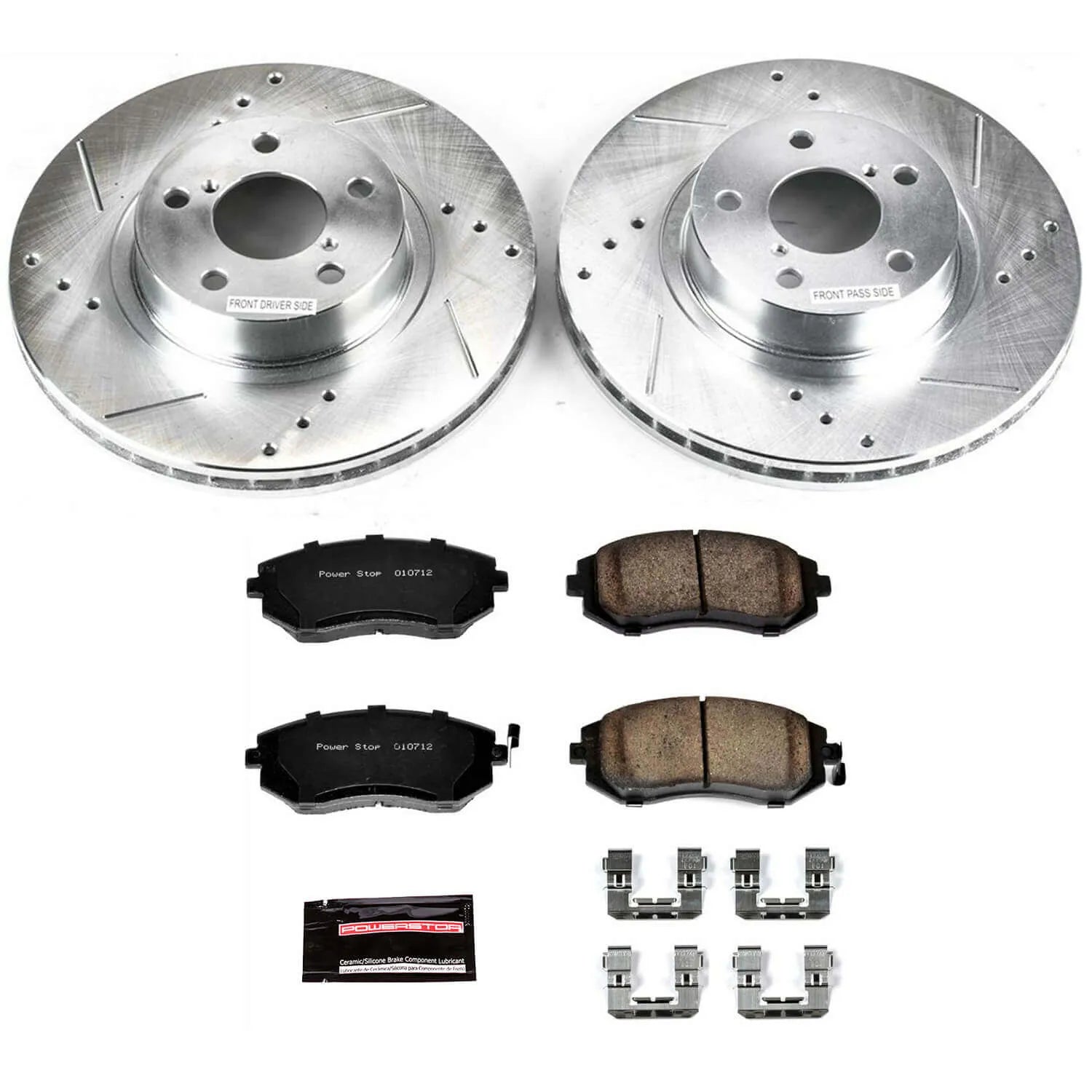 Power Stop K1124 - Z23 Evolution Sport Performance 1-Click Brake Kit With Hardware (Front)
