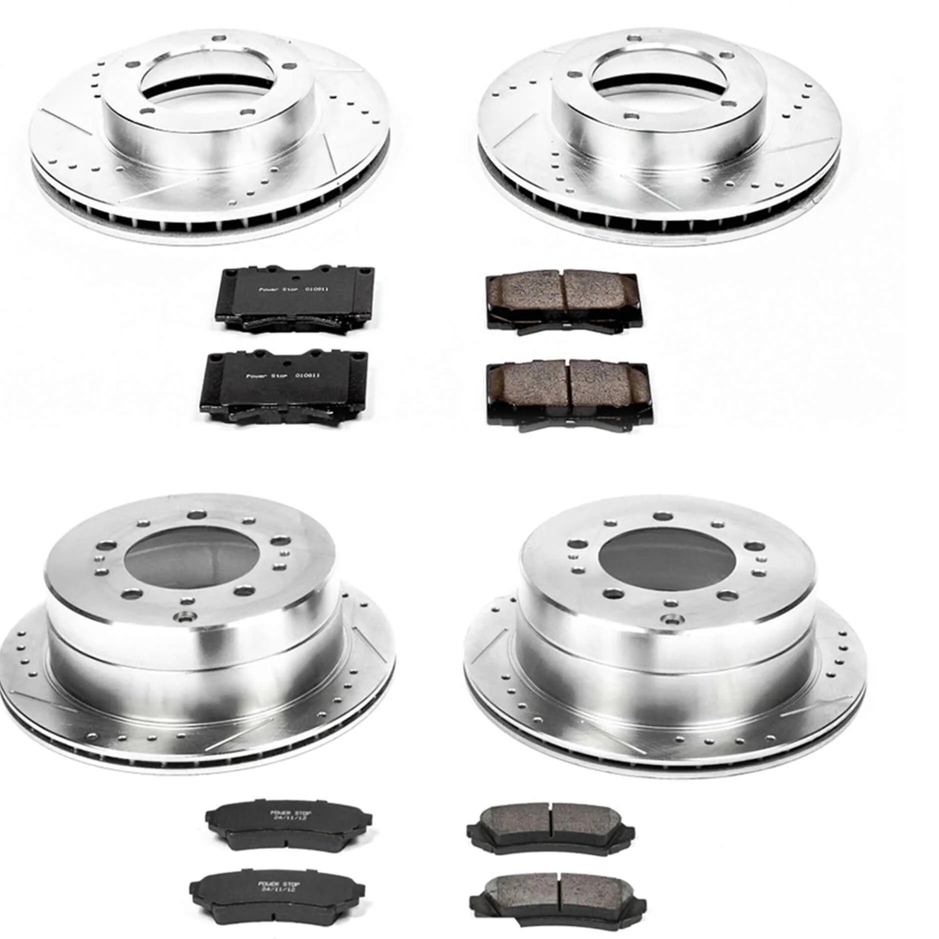Power Stop K1133 - Z23 Evolution Sport Performance 1-Click Brake Kit With Hardware (Front And Rear)