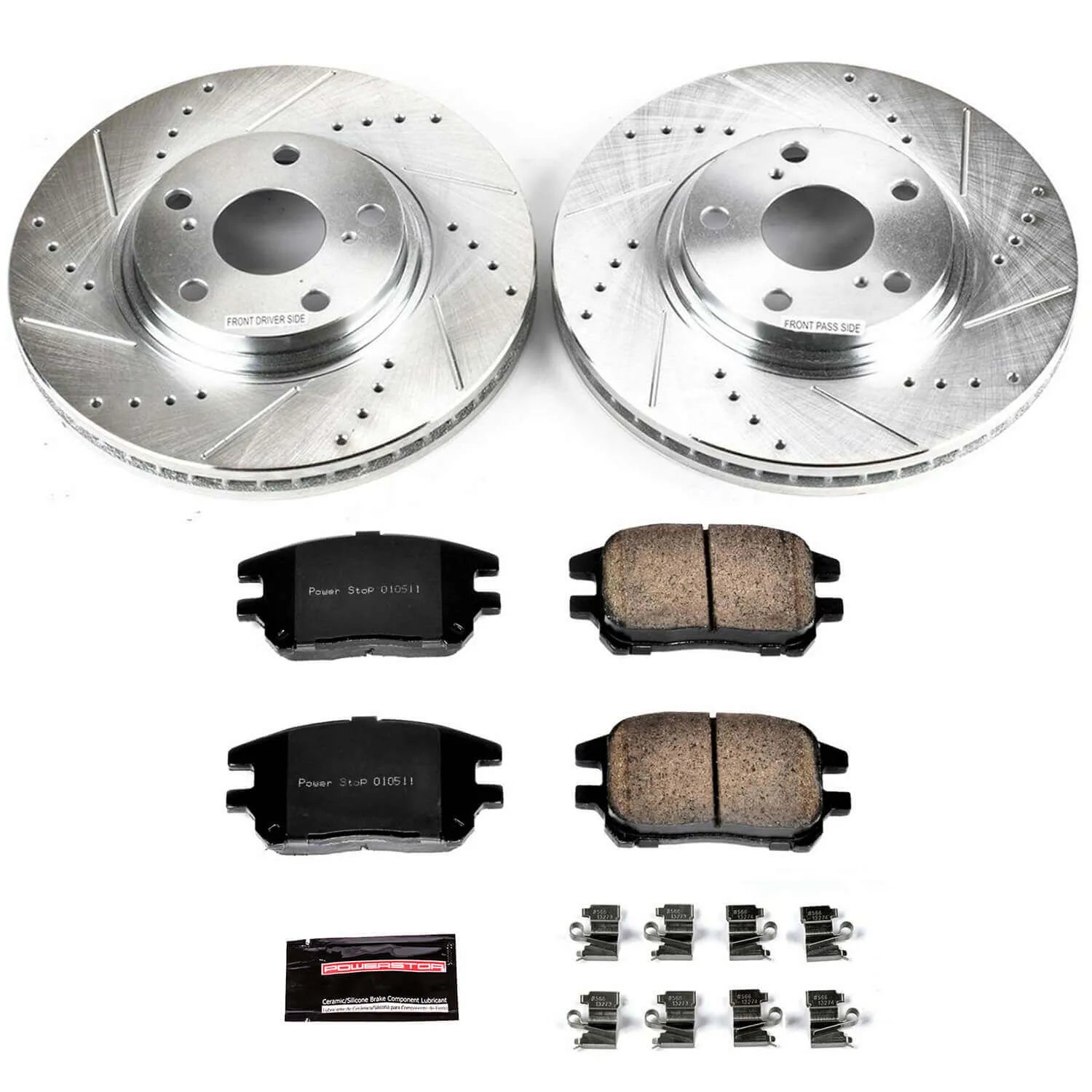 Power Stop K1146 - Z23 Evolution Sport Performance 1-Click Brake Kit With Hardware (Front)