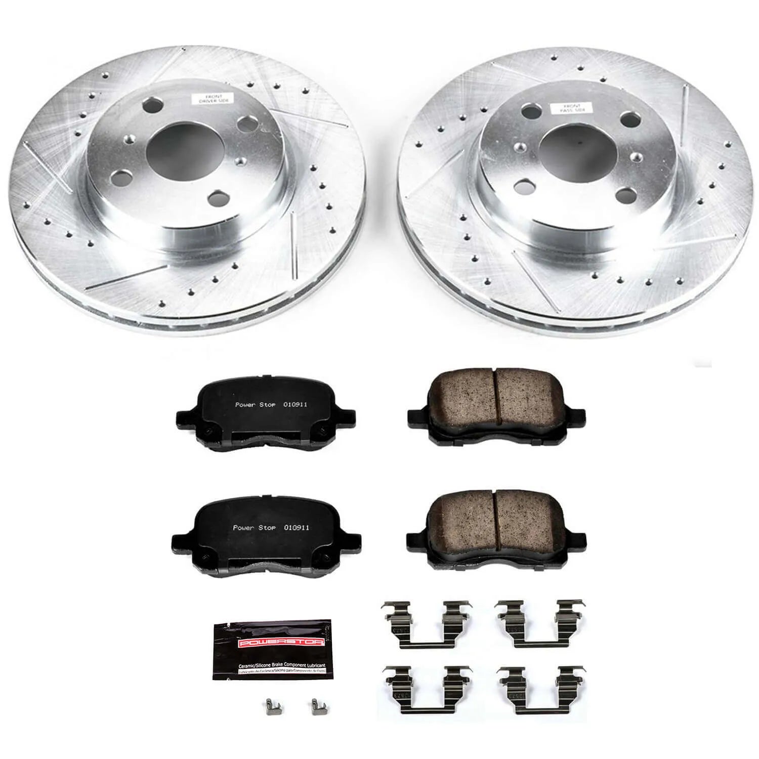Power Stop K1152 - Z23 Evolution Sport Performance 1-Click Brake Kit With Hardware (Front)