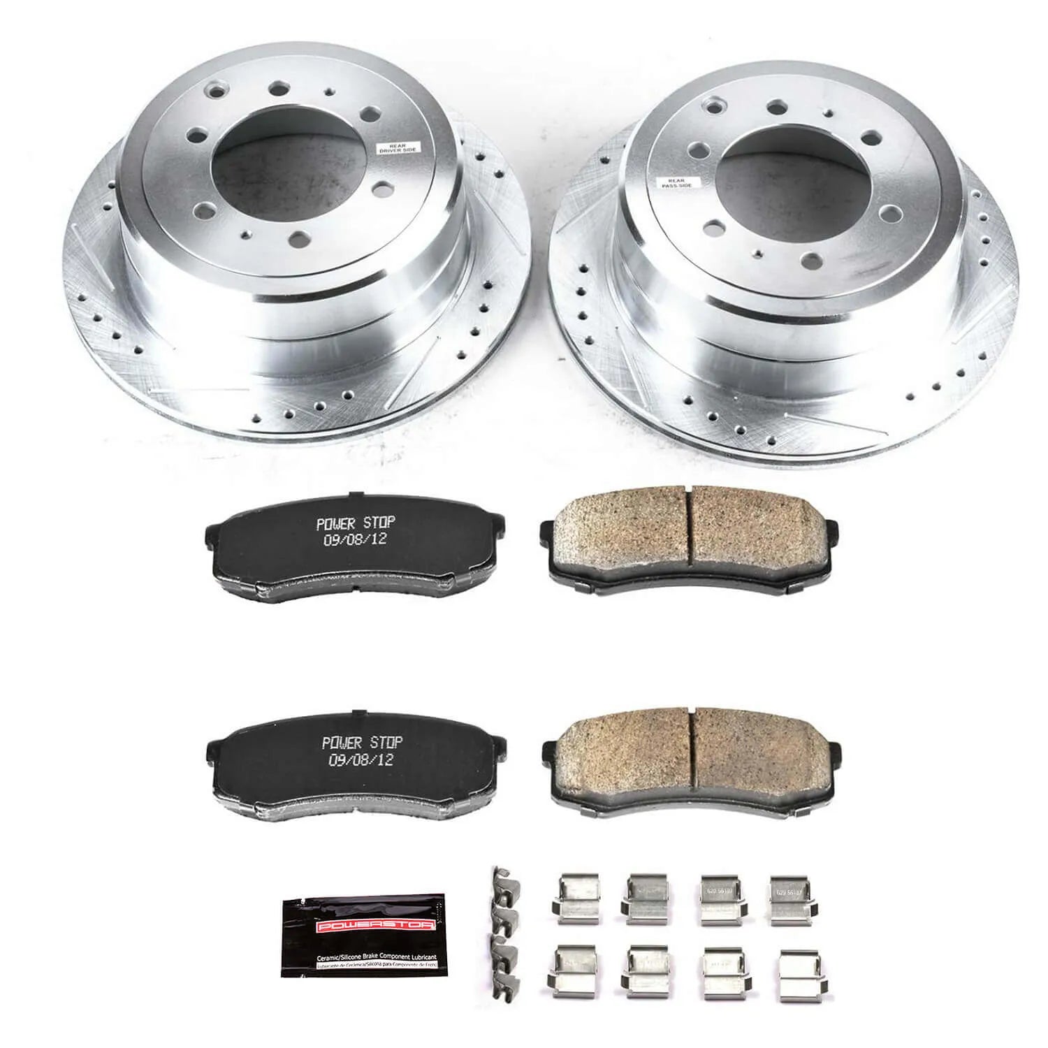 Power Stop K1156 - Z23 Evolution Sport Performance 1-Click Brake Kit With Hardware (Rear)