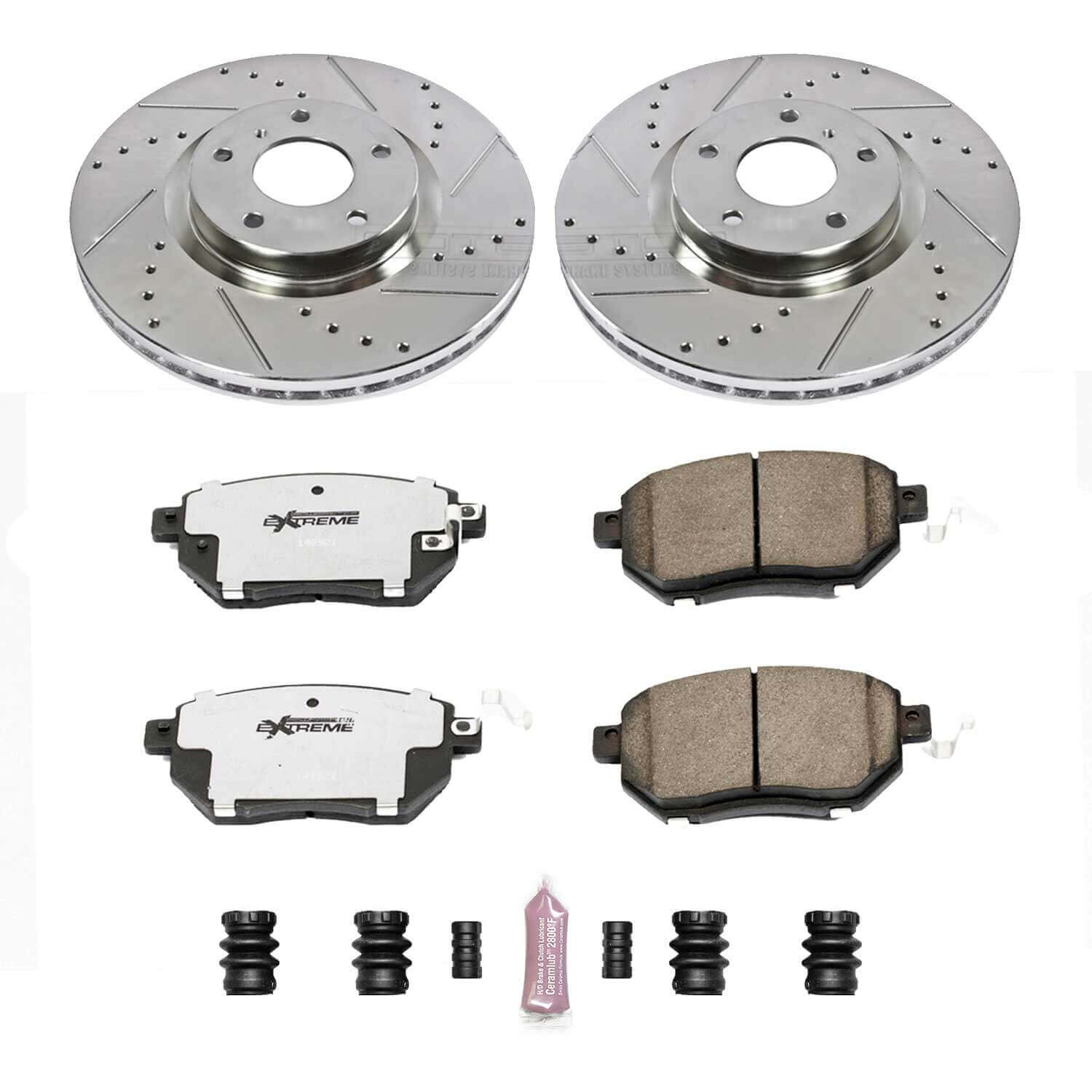 Power Stop K116-26 Z26 Extreme Street Warrior 1-Click Brake Kit (Front) for 2006-2008 Nissan Maxima product image
