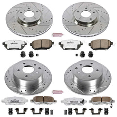 Power Stop K117-26 Z26 Extreme Street Warrior 1-Click Brake Kit (Front And Rear) for 2007-2008 Nissan Maxima product image
