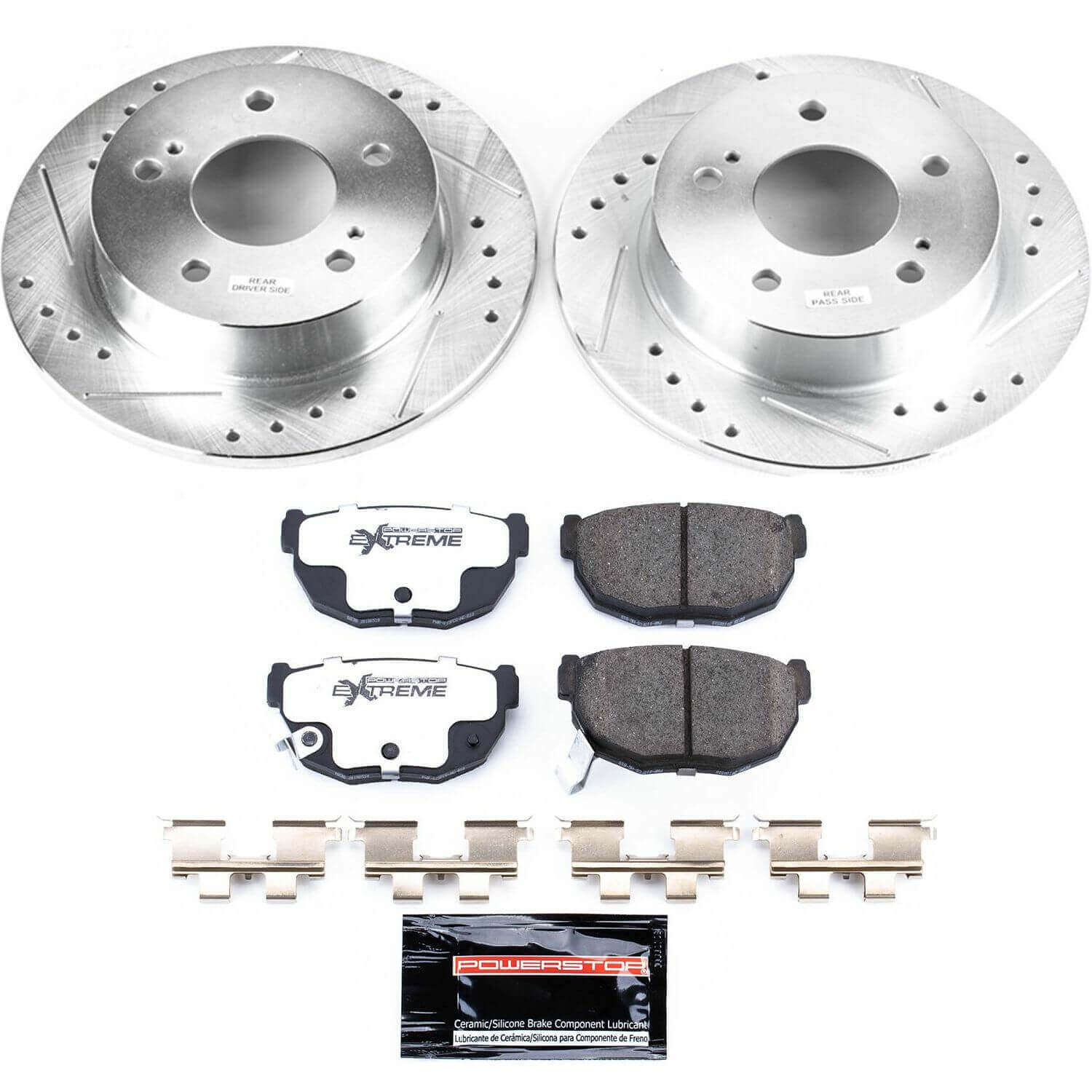 Power Stop K1174-26 Z26 Street Warrior 1-Click Rear Brake Kit for 1994-1998 Nissan 240SX product image