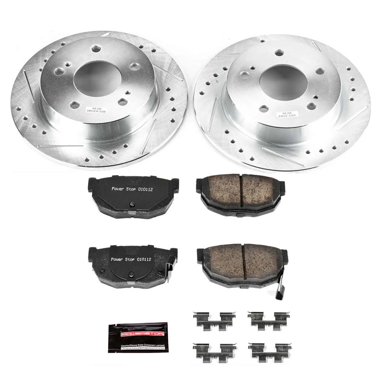 Power Stop K1174 - Z23 Evolution Sport Performance 1-Click Brake Kit With Hardware (Rear)