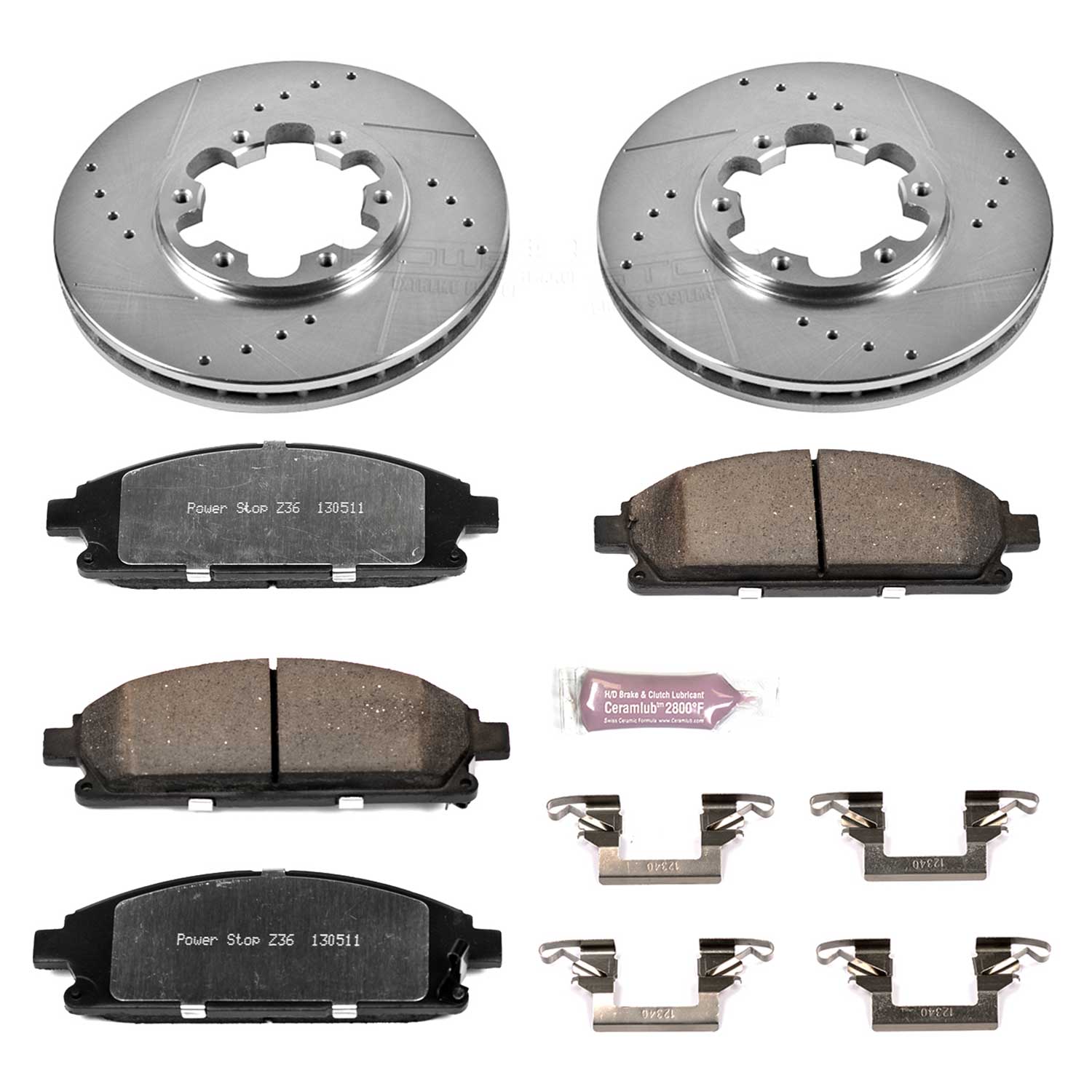 Power Stop K1175-36 Z36 Severe-Duty Truck And Tow 1-Click Brake Kit (Front) for 1996-1998 Nissan Pathfinder product image