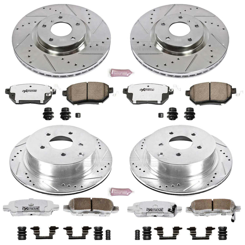 Power Stop K119-26 Z26 Extreme Street Warrior 1-Click Brake Kit (Front And Rear) for 2006-2007 Nissan Murano product image
