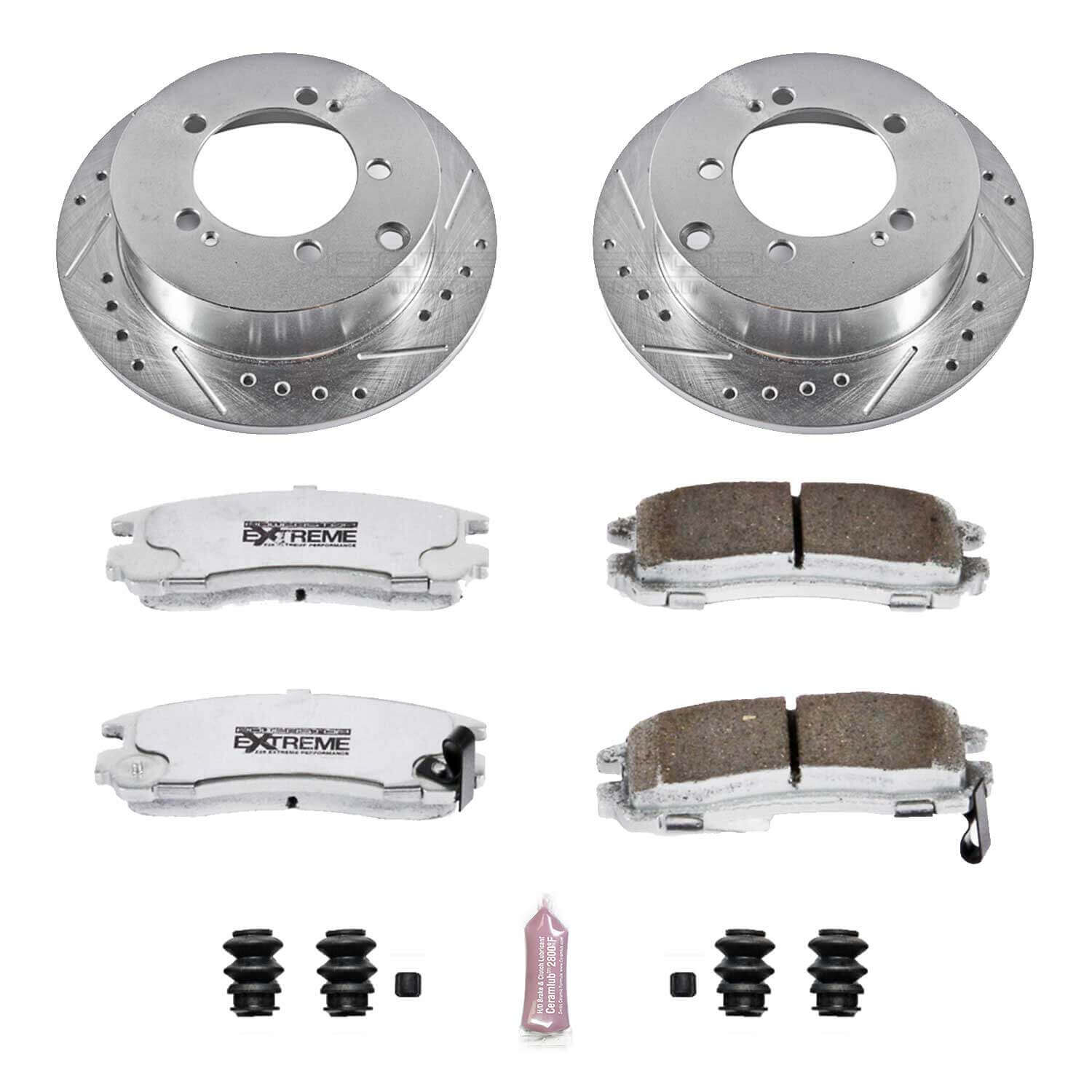 Power Stop K1203-26 Z26 Extreme Street Warrior 1-Click Brake Kit (Rear) for 1994-2005 Chrysler Sebring product image
