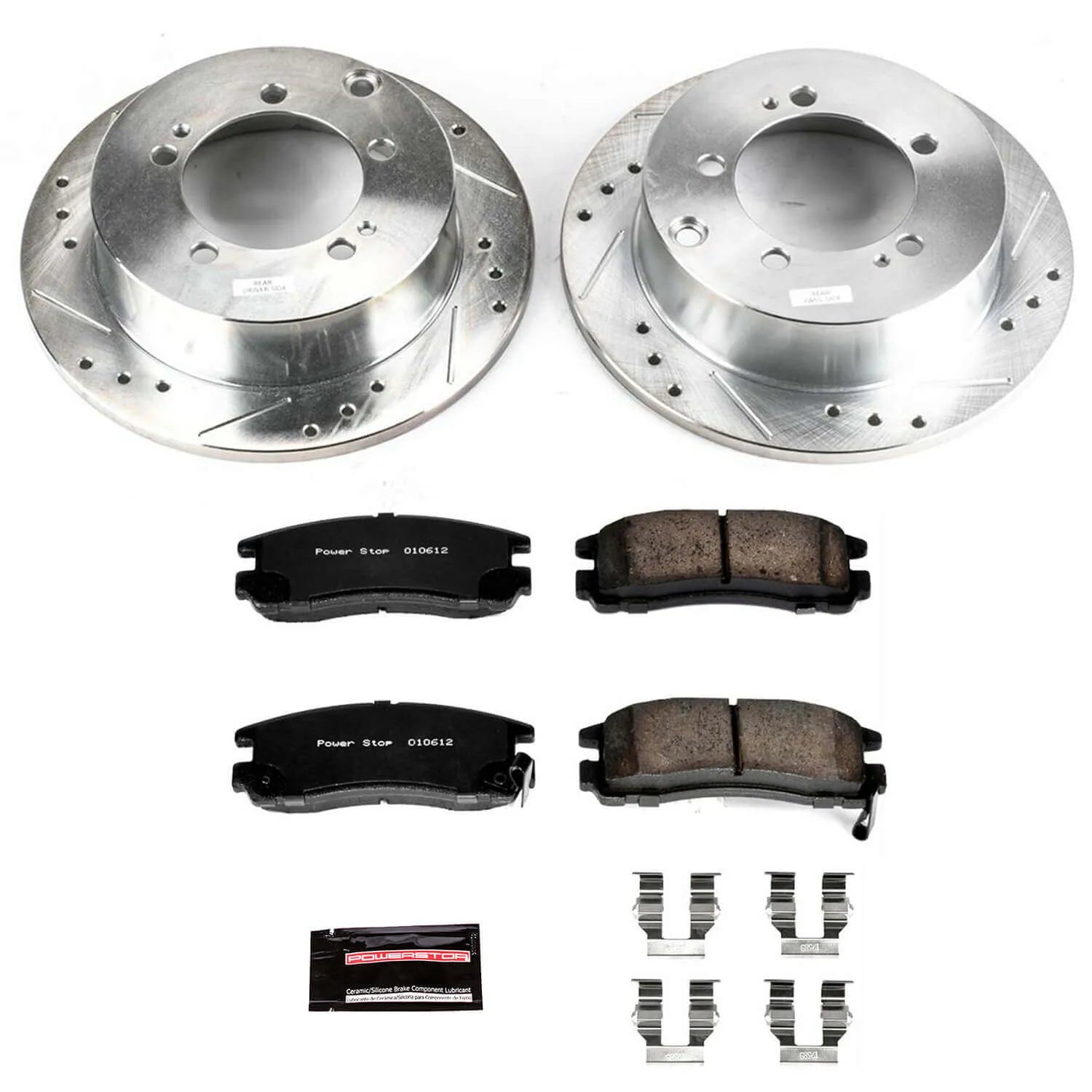 Power Stop K1203 - Z23 Evolution Sport Performance 1-Click Brake Kit With Hardware (Rear)