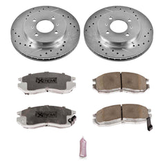 Power Stop K1214-26 Z26 Extreme Street Warrior 1-Click Brake Kit (Front) for 1998-2002 Mitsubishi Mirage Sedan (4 Door) product image