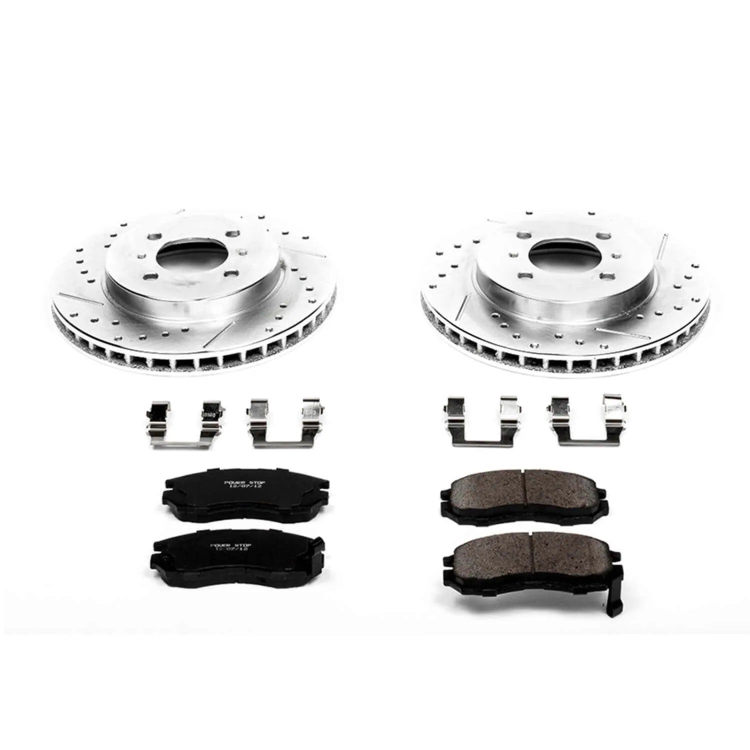 Power Stop K1214 - Z23 Evolution Sport Performance 1-Click Brake Kit With Hardware (Front)