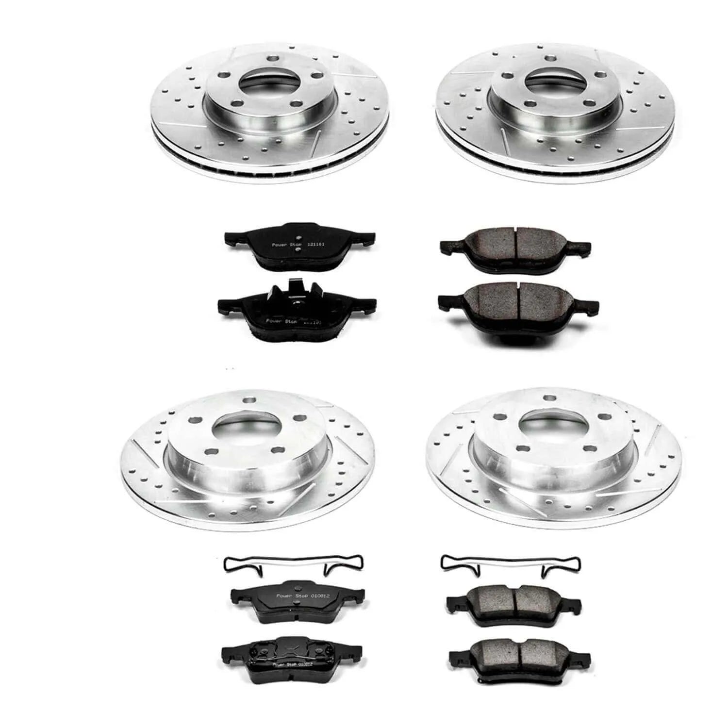 Power Stop K122 - Z23 Evolution Sport Performance 1-Click Brake Kit With Hardware (Front And Rear)