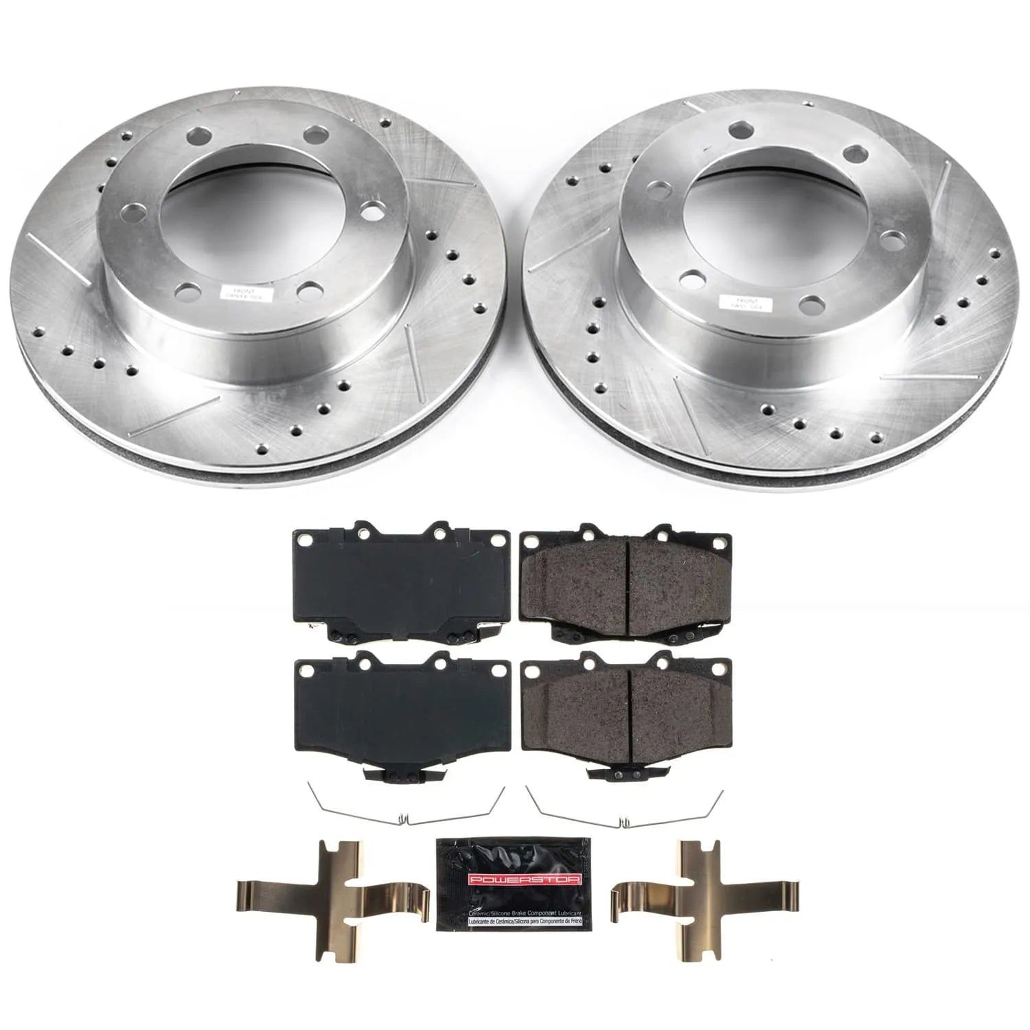 Power Stop K1233 - Z23 Evolution Sport Performance 1-Click Brake Kit With Hardware (Front)
