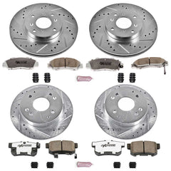 Power Stop K1238-26 Z26 Extreme Street Warrior 1-Click Brake Kit (Front And Rear) for 1998-1999 Acura Cl product image