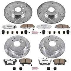 Power Stop K1240-26 Z26 Extreme Street Warrior 1-Click Brake Kit (Front And Rear) for 1998-2002 Acura Cl product image