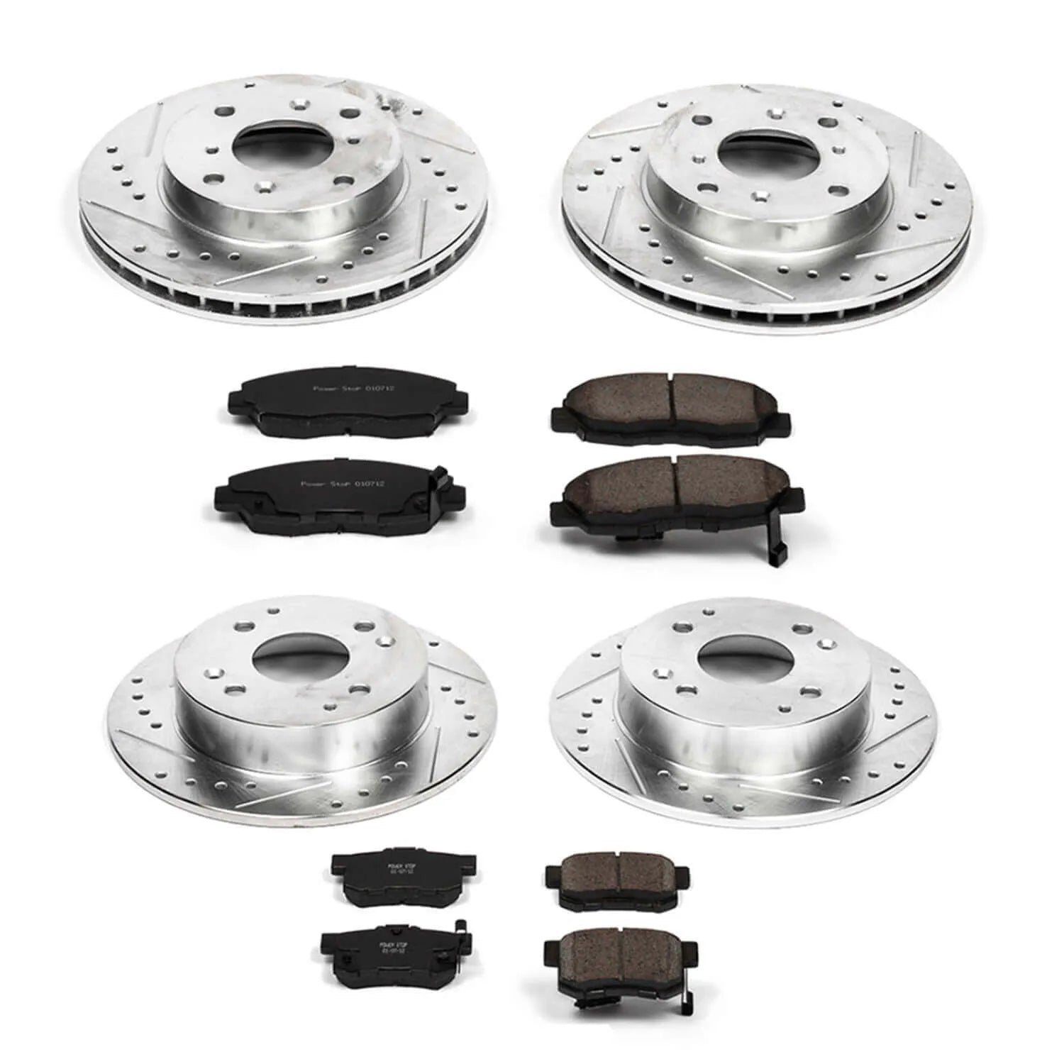 Power Stop K1240 - Z23 Evolution Sport Performance 1-Click Brake Kit With Hardware (Front And Rear)